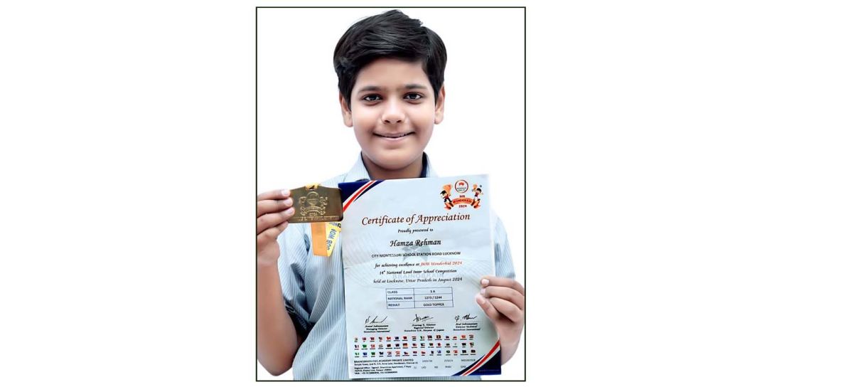 CMS student becomes Gold Topper in National Competition