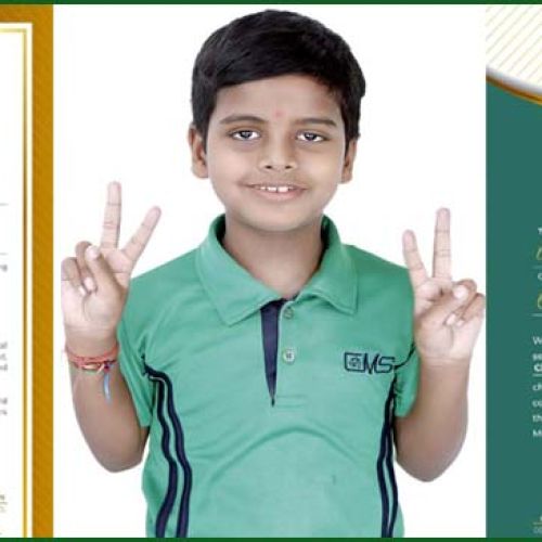 Aditya of CMS wins the title of Super Topper  in International Mathematics Competition